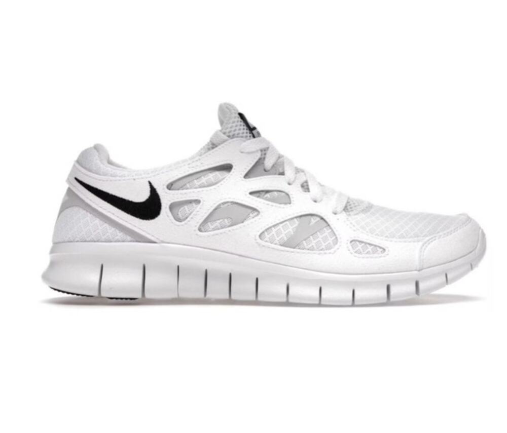 Nike Free Run 2 White Black Men Size 12 DH8853-100 Running Sneakers Shoes